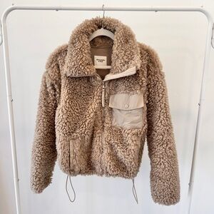 Abercrombie Cinched Sherpa Full-Zip Jacket - Small